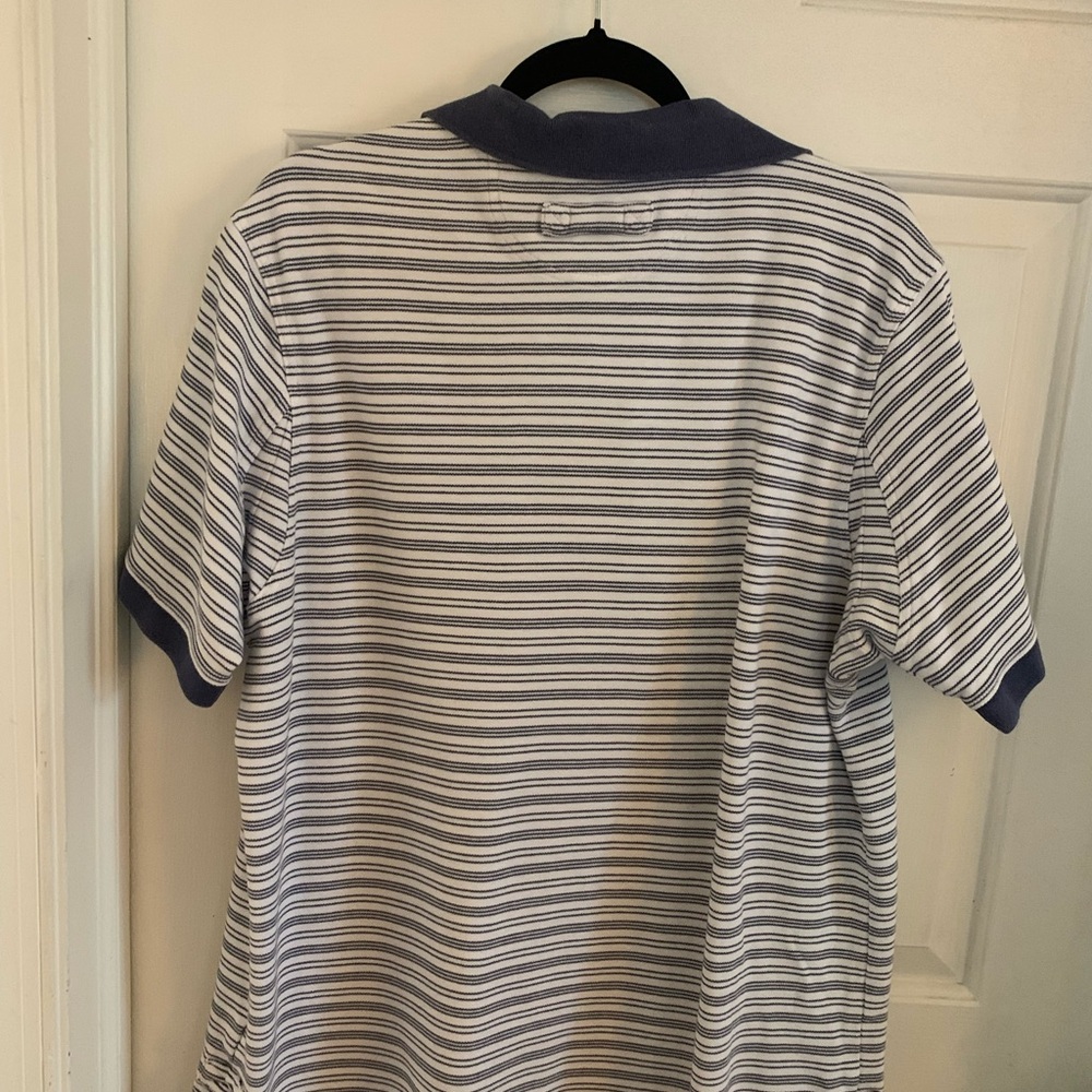 Duluth Trading Co Blue and White Polo Shirt - Picture 2 of 5